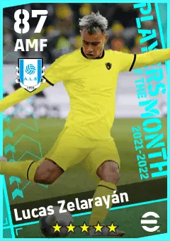 Lucas Zelarayan eFootball 2026 player card — 87 OVR AMF