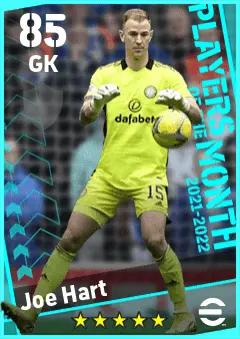 Joe Hart eFootball 2026 player card — 85 OVR GK