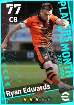 Ryan Edwards eFootball 2026 player card — 77 OVR CB