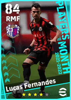 Lucas Fernandes eFootball 2026 player card — 84 OVR RMF