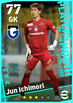 Jun Ichimori eFootball 2026 player card — 77 OVR GK