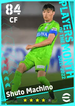 Shuto Machino eFootball 2026 player card — 84 OVR CF
