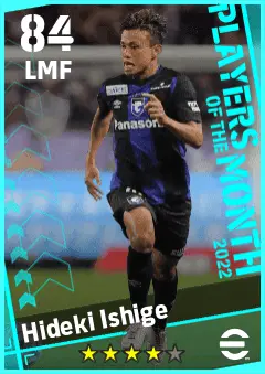 Hideki Ishige eFootball 2026 player card — 84 OVR LMF