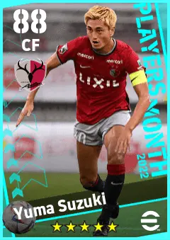 Yuma Suzuki eFootball 2026 player card — 88 OVR CF
