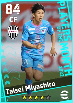 Taisei Miyashiro eFootball 2026 player card — 84 OVR CF