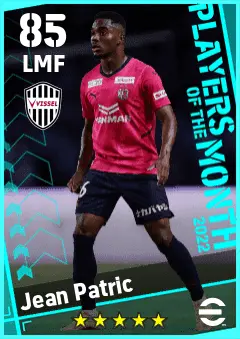 Jean Patric eFootball 2026 player card — 85 OVR LMF