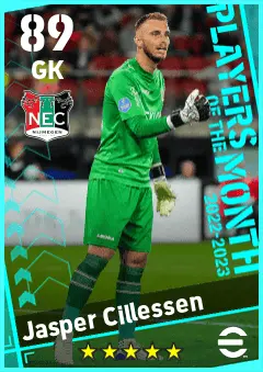 Jasper Cillessen eFootball 2026 player card — 89 OVR GK
