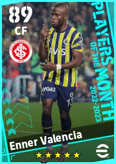 Enner Valencia eFootball 2026 player card — 89 OVR CF
