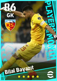 Bilal Bayazit eFootball 2026 player card — 86 OVR GK