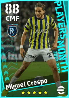 Miguel Crespo eFootball 2026 player card — 88 OVR CMF