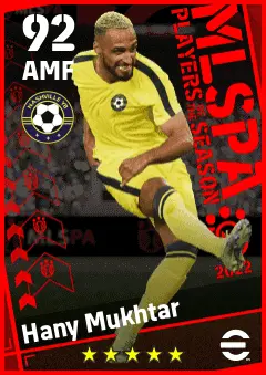 Hany Mukhtar eFootball 2026 player card — 92 OVR AMF