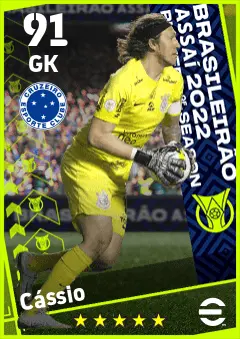 Cassio eFootball 2026 player card — 91 OVR GK