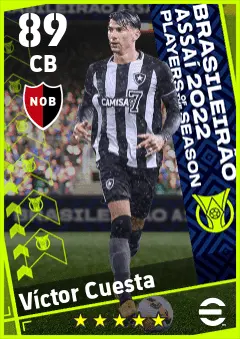 Victor Cuesta eFootball 2026 player card — 89 OVR CB