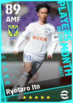 Ryotaro Ito eFootball 2026 player card — 89 OVR AMF