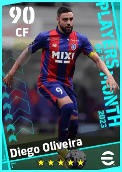 Diego Oliveira eFootball 2026 player card — 90 OVR CF