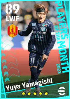 Yuya Yamagishi eFootball 2026 player card — 89 OVR LWF