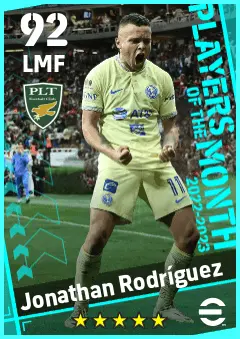 Jonathan Rodriguez eFootball 2026 player card — 92 OVR LMF
