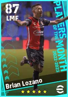 Brian Lozano eFootball 2026 player card — 87 OVR LMF