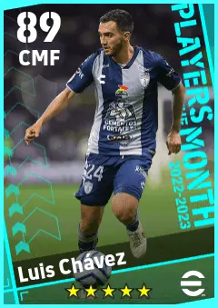 Luis Chavez eFootball 2026 player card — 89 OVR CMF