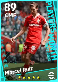 Marcel Ruiz eFootball 2026 player card — 89 OVR CMF