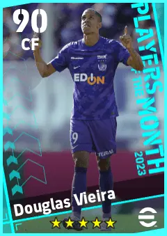 Douglas Vieira eFootball 2026 player card — 90 OVR CF