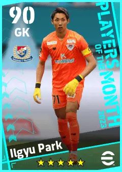 Ilgyu Park eFootball 2026 player card — 90 OVR GK