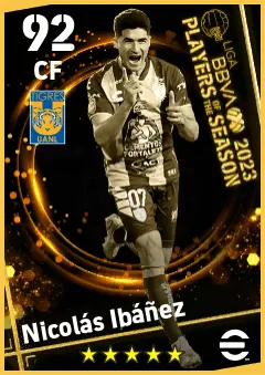 Nicolas Ibanez eFootball 2026 player card — 92 OVR CF