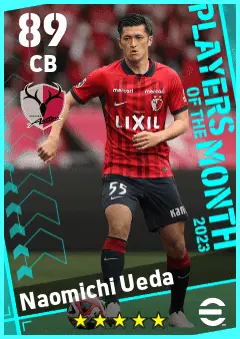 Naomichi Ueda eFootball 2026 player card — 89 OVR CB