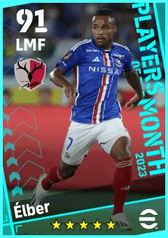 Elber eFootball 2026 player card — 91 OVR LMF