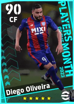 Diego Oliveira eFootball 2026 player card — 90 OVR CF