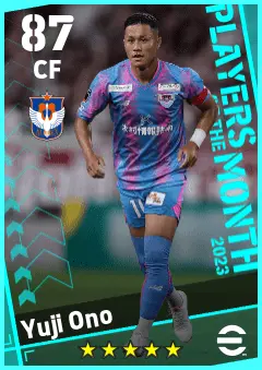 Yuji Ono eFootball 2026 player card — 87 OVR CF