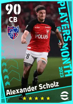 Alexander Scholz eFootball 2026 player card — 90 OVR CB