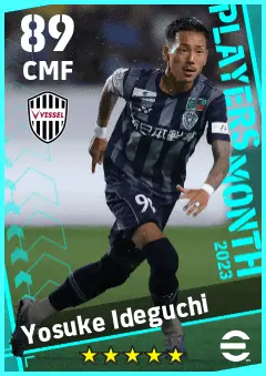 Yosuke Ideguchi eFootball 2026 player card — 89 OVR CMF