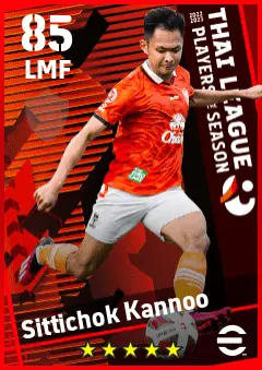 Sittichok Kannoo eFootball 2026 player card — 85 OVR LMF
