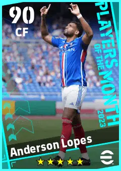 Anderson Lopes eFootball 2026 player card — 90 OVR CF