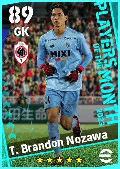 T. Brandon Nozawa eFootball 2026 player card — 89 OVR GK
