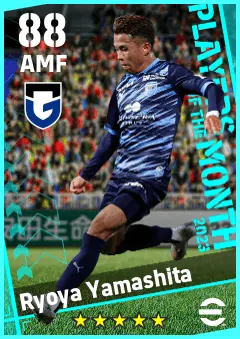 Ryoya Yamashita eFootball 2026 player card — 88 OVR AMF