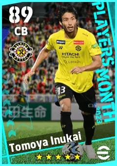 Tomoya Inukai eFootball 2026 player card — 89 OVR CB