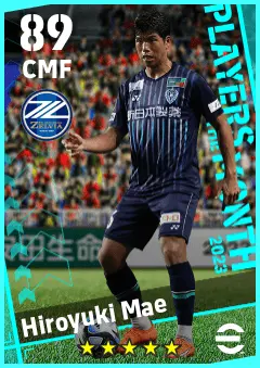 Hiroyuki Mae eFootball 2026 player card — 89 OVR CMF