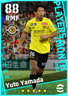 Yuto Yamada eFootball 2026 player card — 88 OVR RMF