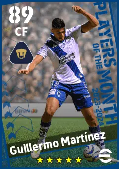 Guillermo Martinez eFootball 2026 player card — 89 OVR CF