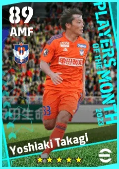 Yoshiaki Takagi eFootball 2026 player card — 89 OVR AMF