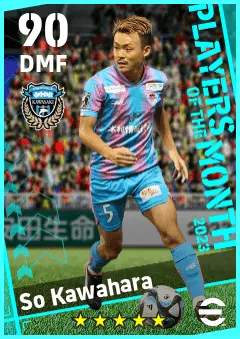 So Kawahara eFootball 2026 player card — 90 OVR DMF