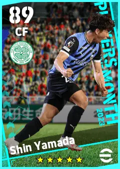 Shin Yamada eFootball 2026 player card — 89 OVR CF