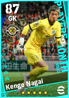 Kengo Nagai eFootball 2026 player card — 87 OVR GK