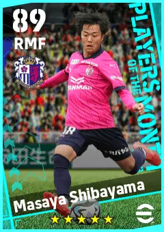 Masaya Shibayama eFootball 2026 player card — 89 OVR RMF