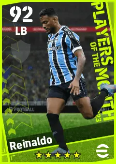 Reinaldo eFootball 2026 player card — 92 OVR LB