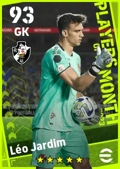 Leo Jardim eFootball 2026 player card — 93 OVR GK