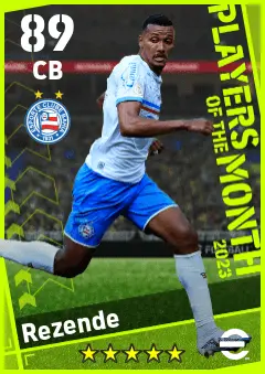 Rezende eFootball 2026 player card — 89 OVR CB