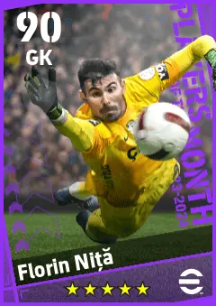 Florin Nita eFootball 2026 player card — 90 OVR GK